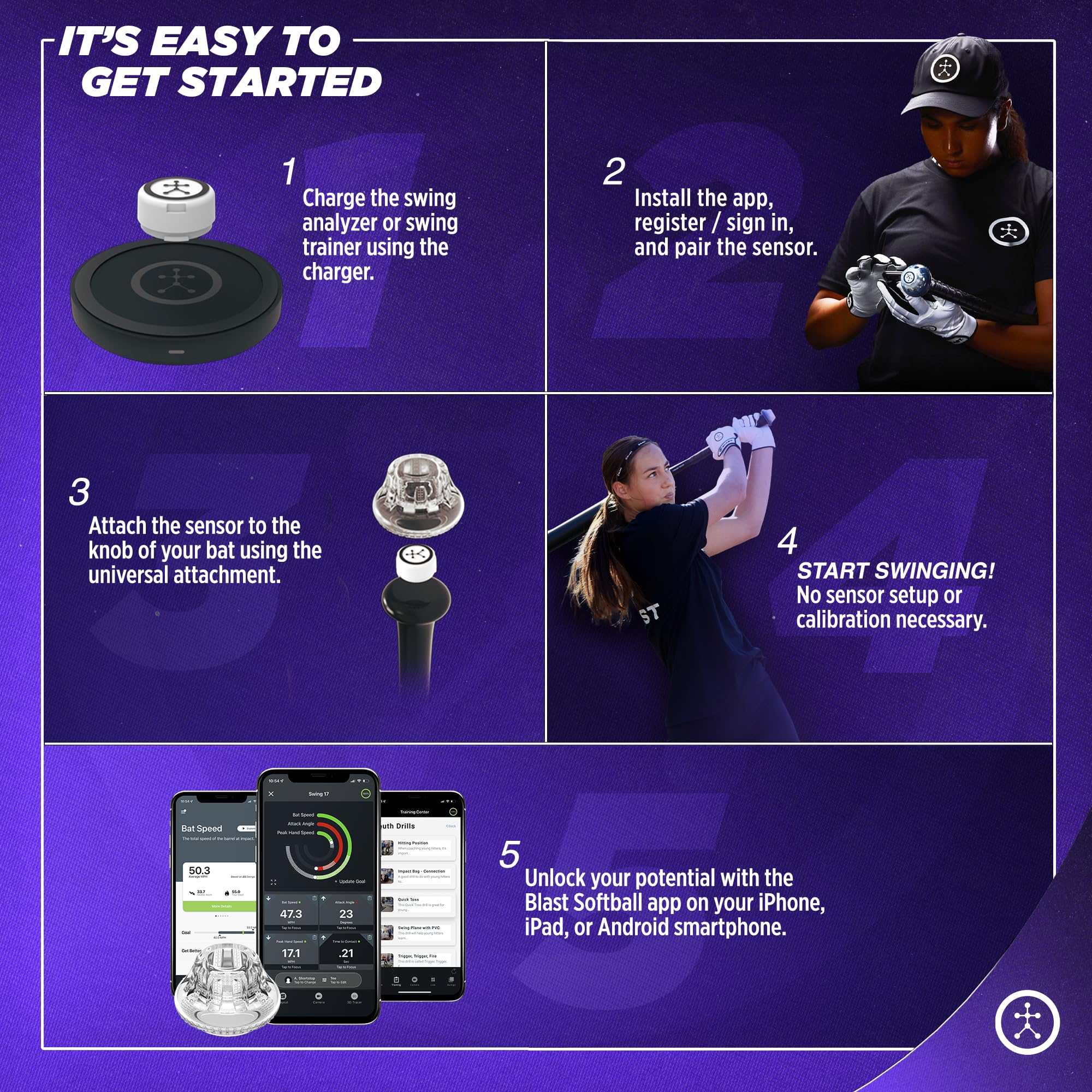 Amazon.com : Blast Motion Softball Swing Analyzer - Improve Your